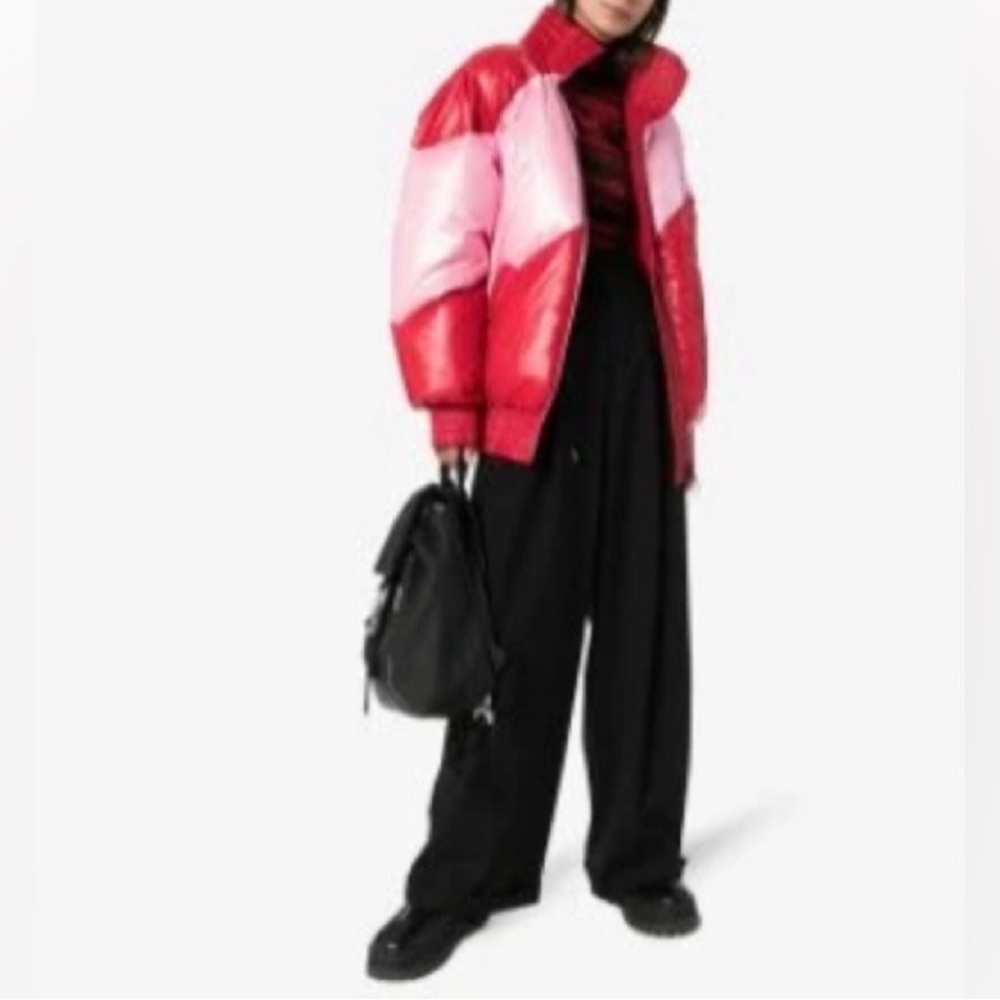 House of Holland Vivid Oversized Striped Shell Down Jacket NWT 700usd - Picture 3 of 8